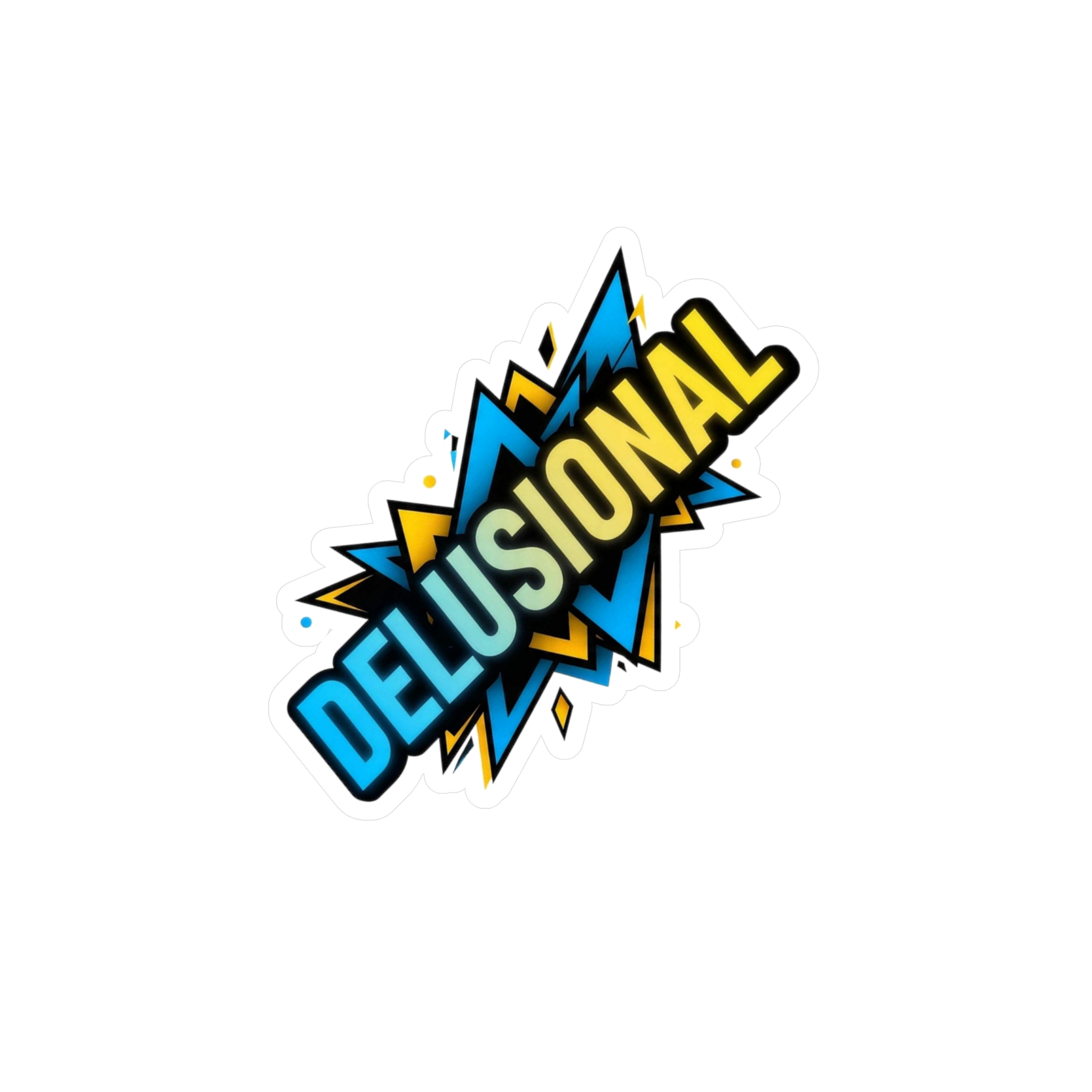 SUN & SKY - DELUSIONAL - 4" x 6" Classic Curvy Kiss-Cut Vinyl Sticker Decal